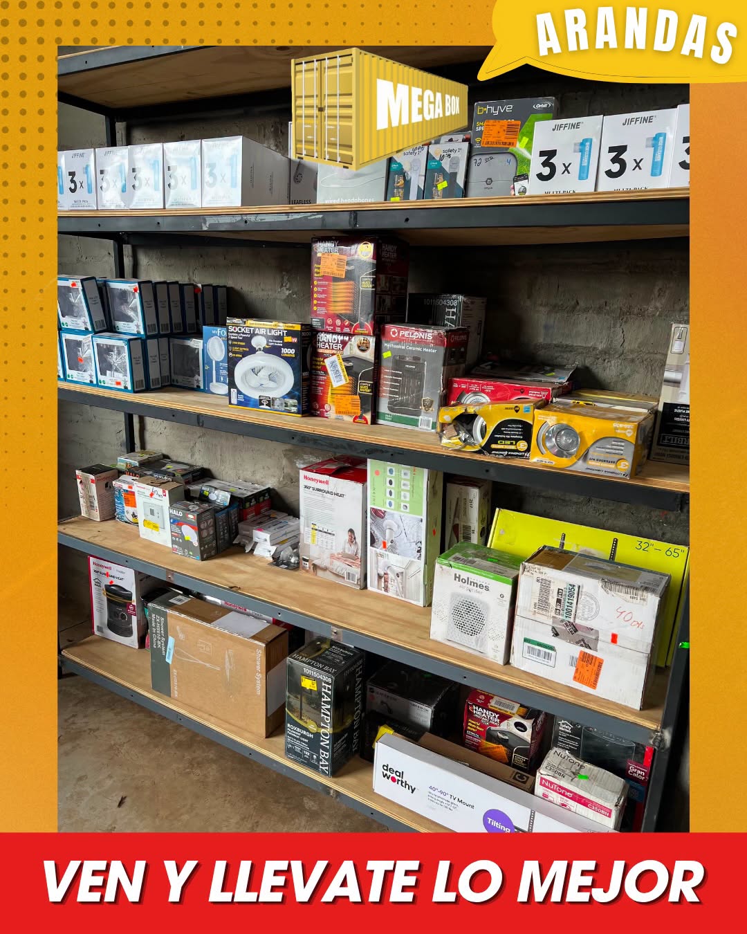 Sección de electrónica en Mega Box